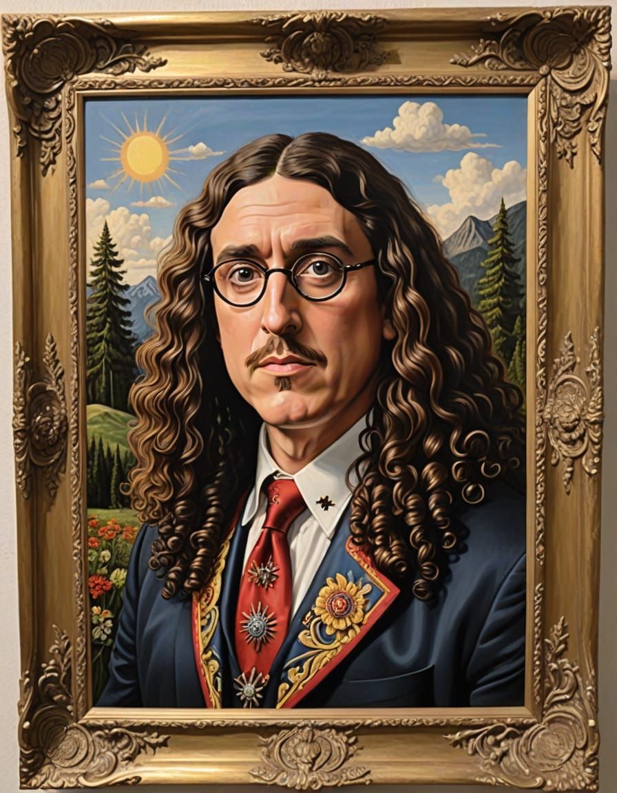 Weird Al Yankovic in Ornate Oil Painting