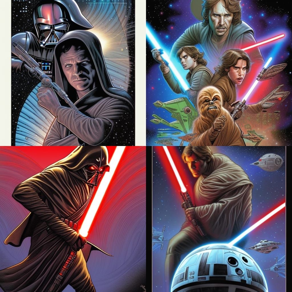Star Wars Comic Book Art by Brooks and Mumford