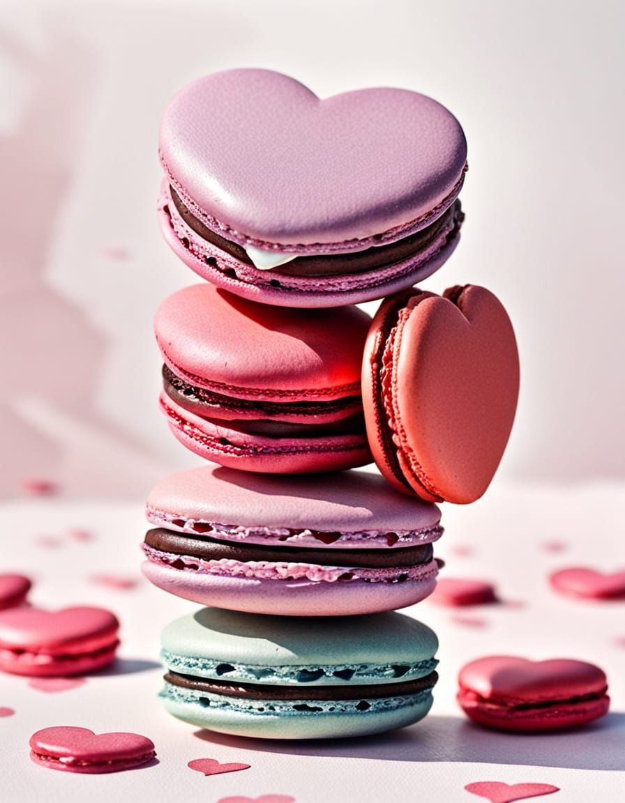 Watercolor Macaron Stack in Pastel Colors