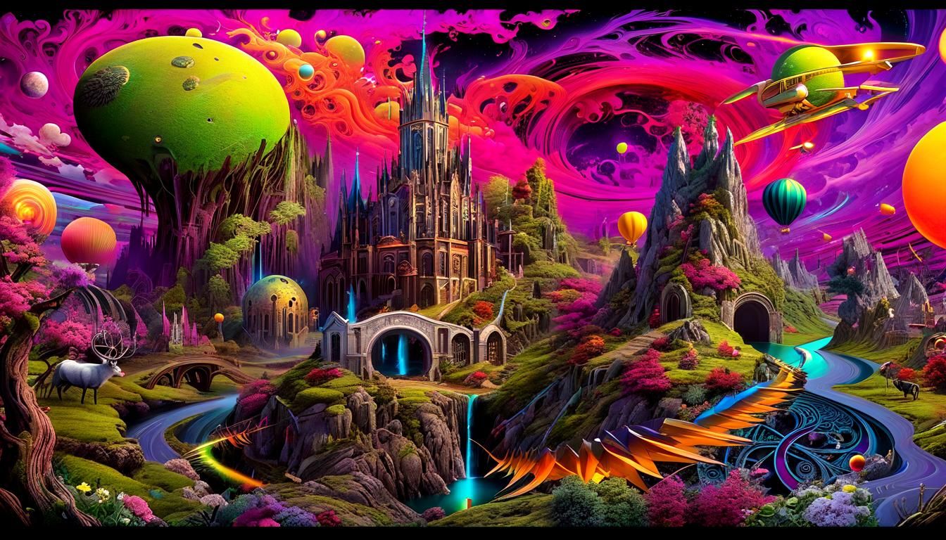 Surreal Nonsensical Plane of Existence, Mixed Media