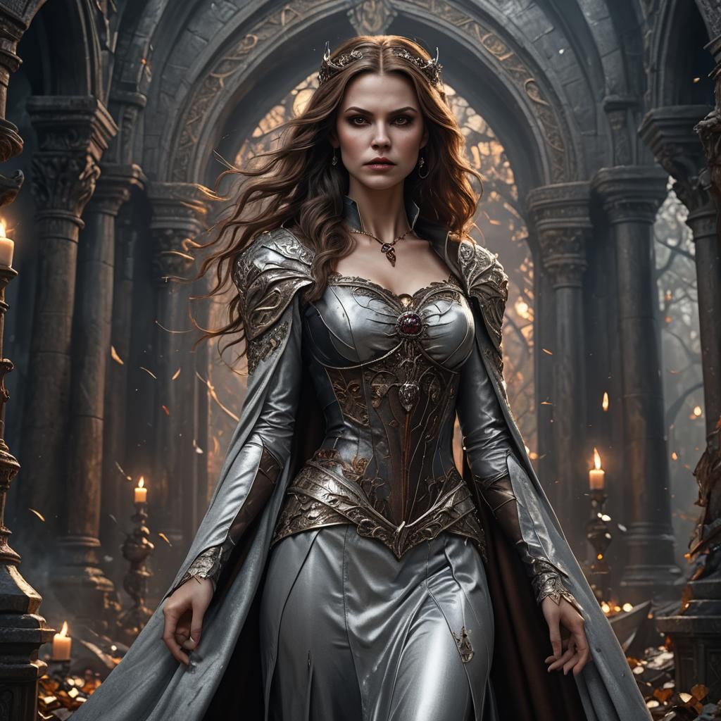 Vampire Goddess Rebecca in Detailed Matte Painting