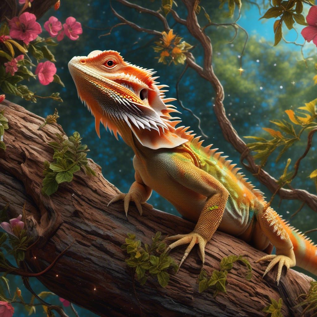 Angry Bearded Dragon Jigsaw Puzzle in Toyland Style