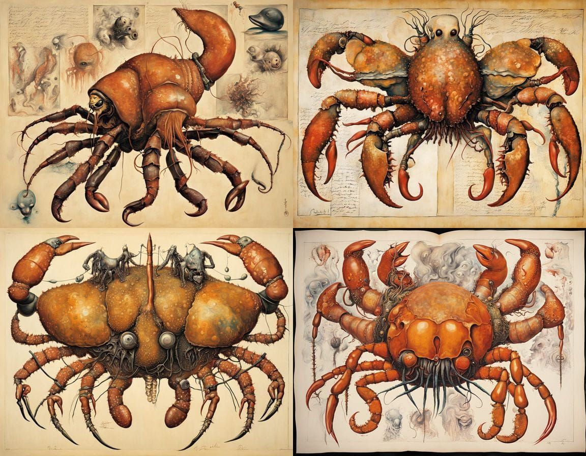 Surreal Japanese Homunculus Ape Vivisection in Cyberpunk Sty...