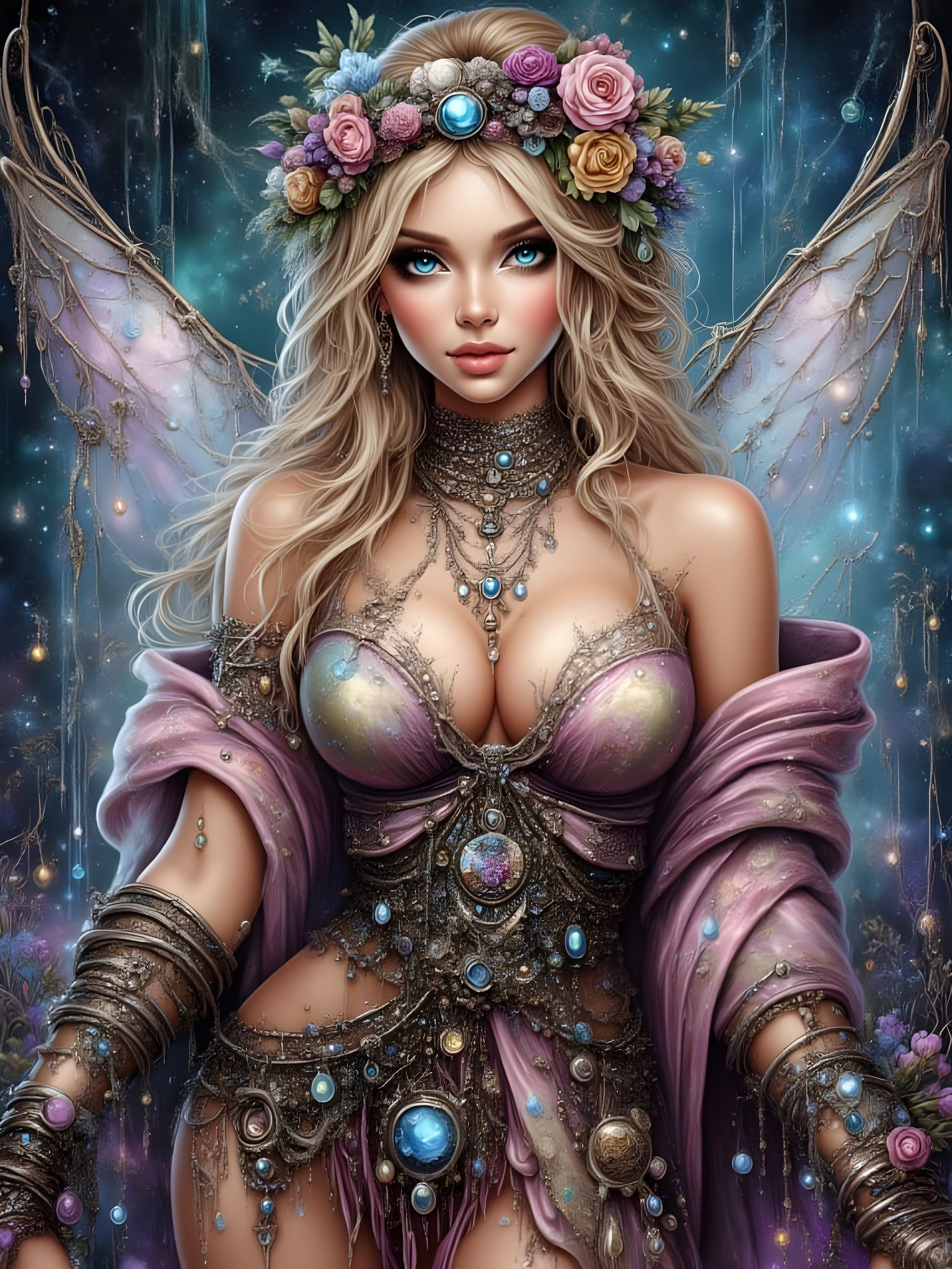 Epic Fantasy Fairy in Flowing Robes