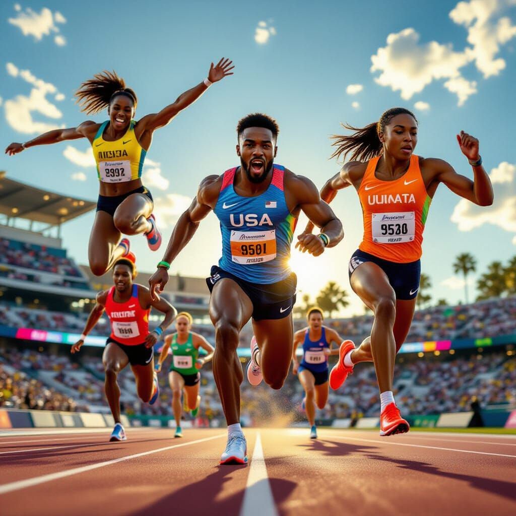 Dynamic 2028 LA Olympics Sports Montage