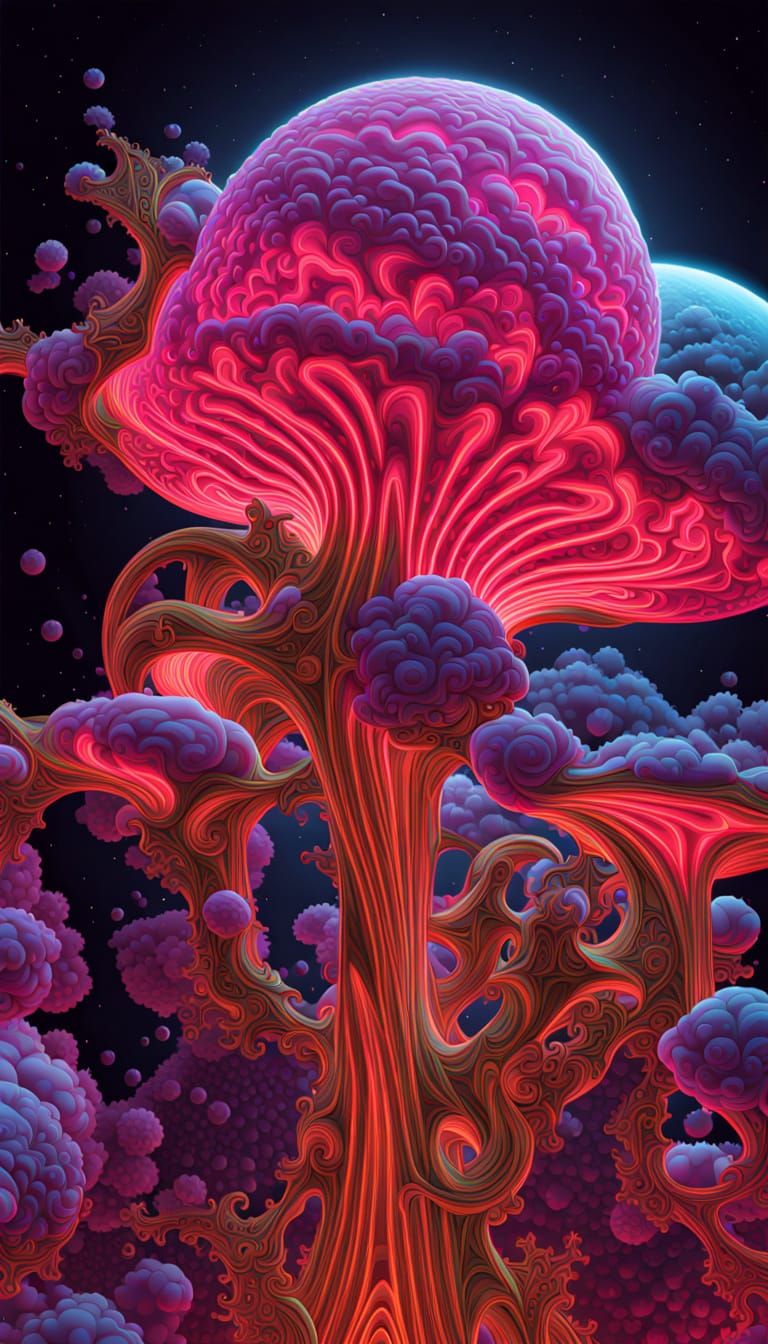 Hyperrealistic Fractal Art: Biotic Matter Emergence