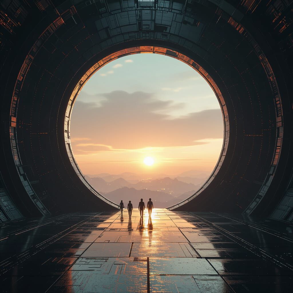 Massive Circular Structure with Portal to Bright Horizon