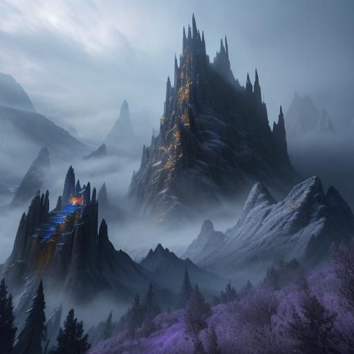 Armored Figure Before a Mystical Portal