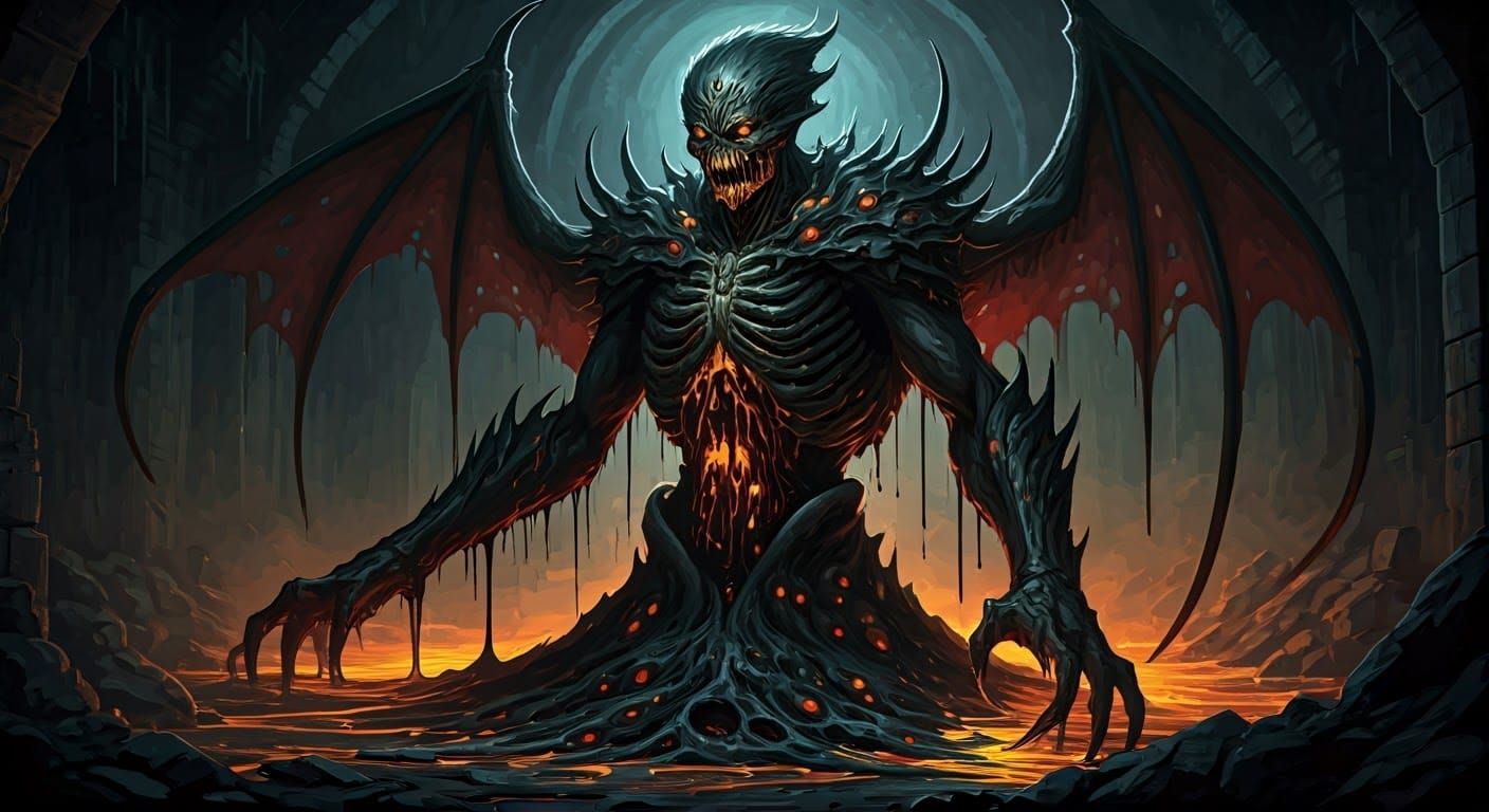 Abominable, Ever-Changing Monstrosity in Dark Dungeon