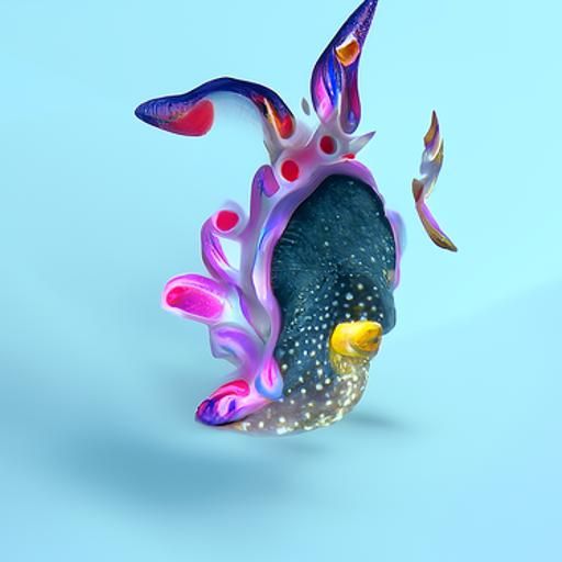 Hyperdetailed Surreal Venomous Nudibranch