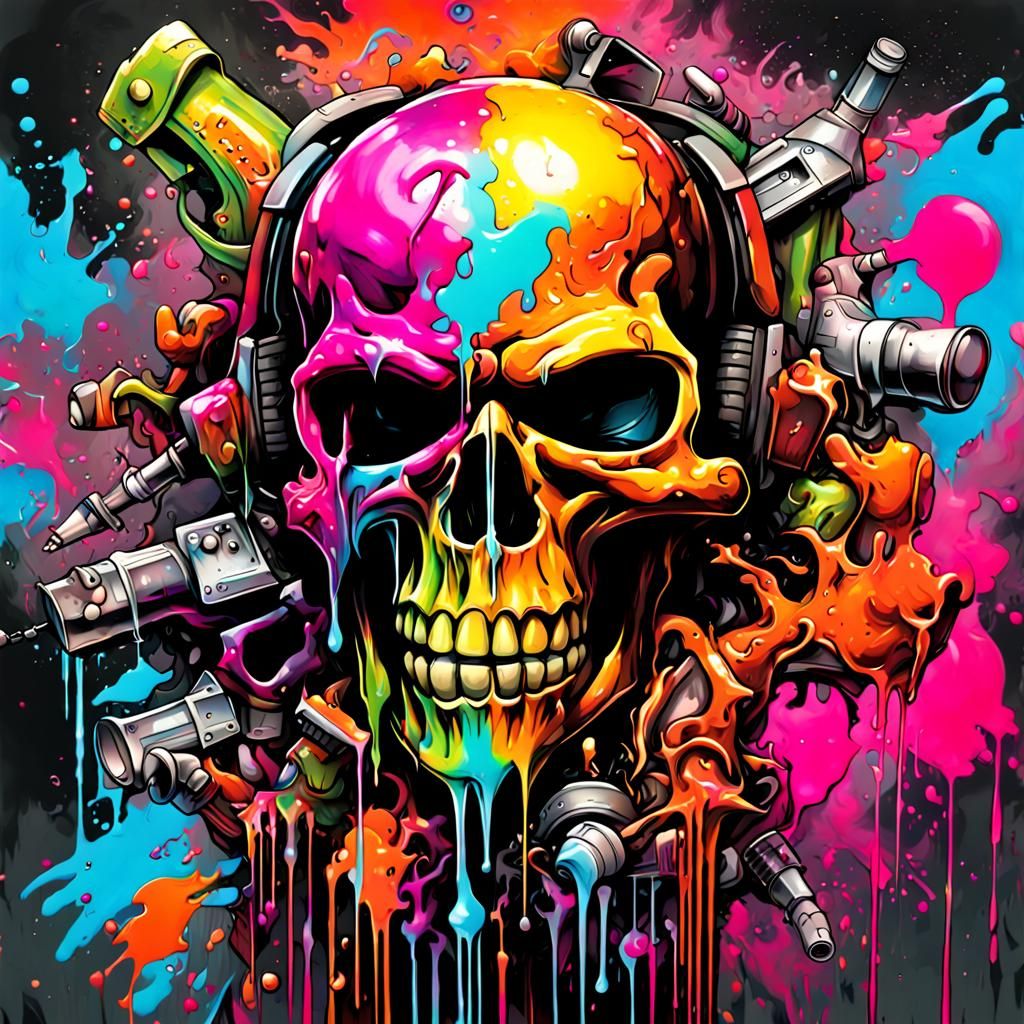 Graffiti Style Heavy Metal Album Cover