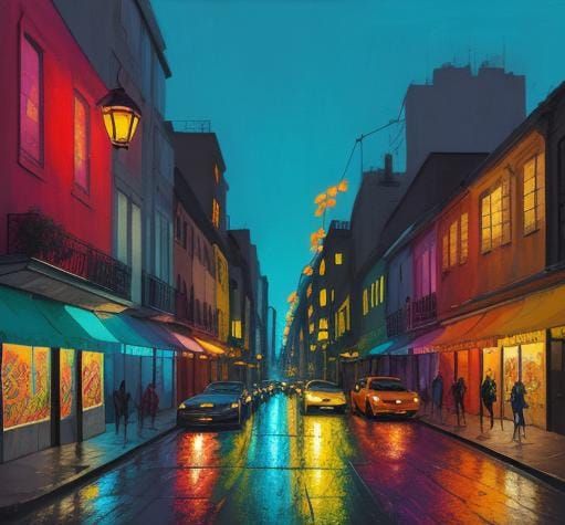 Festive Halloween Night Street Art