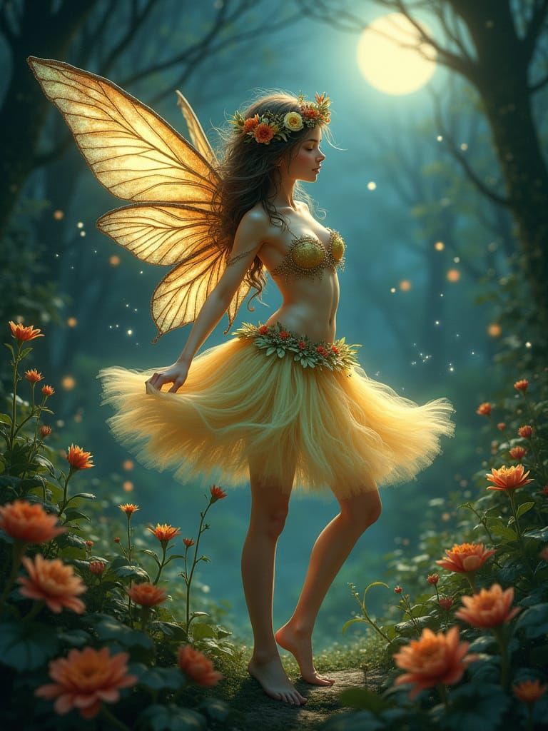 Glowing Fairy Performs Sensual Belly Dance