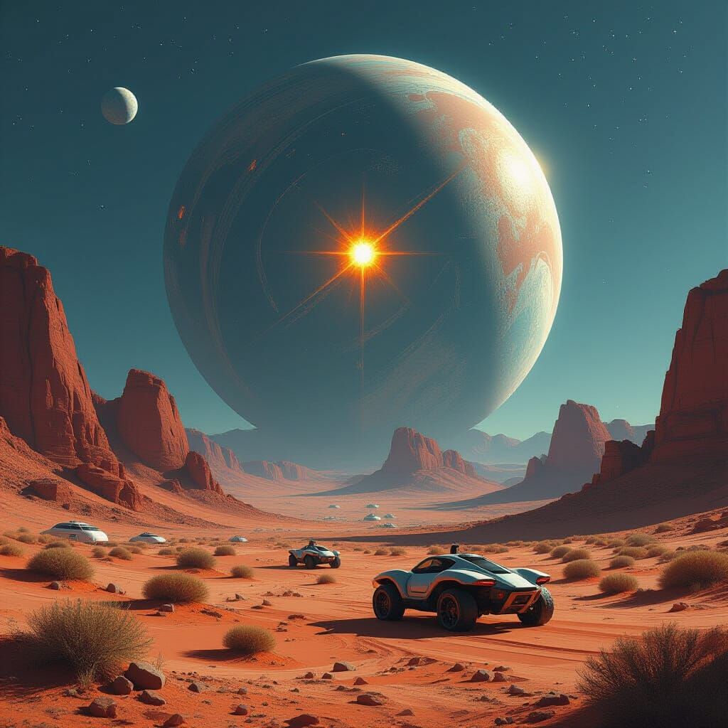 Aloxl: Deep Core Planet in Retro Sci-Fi Style