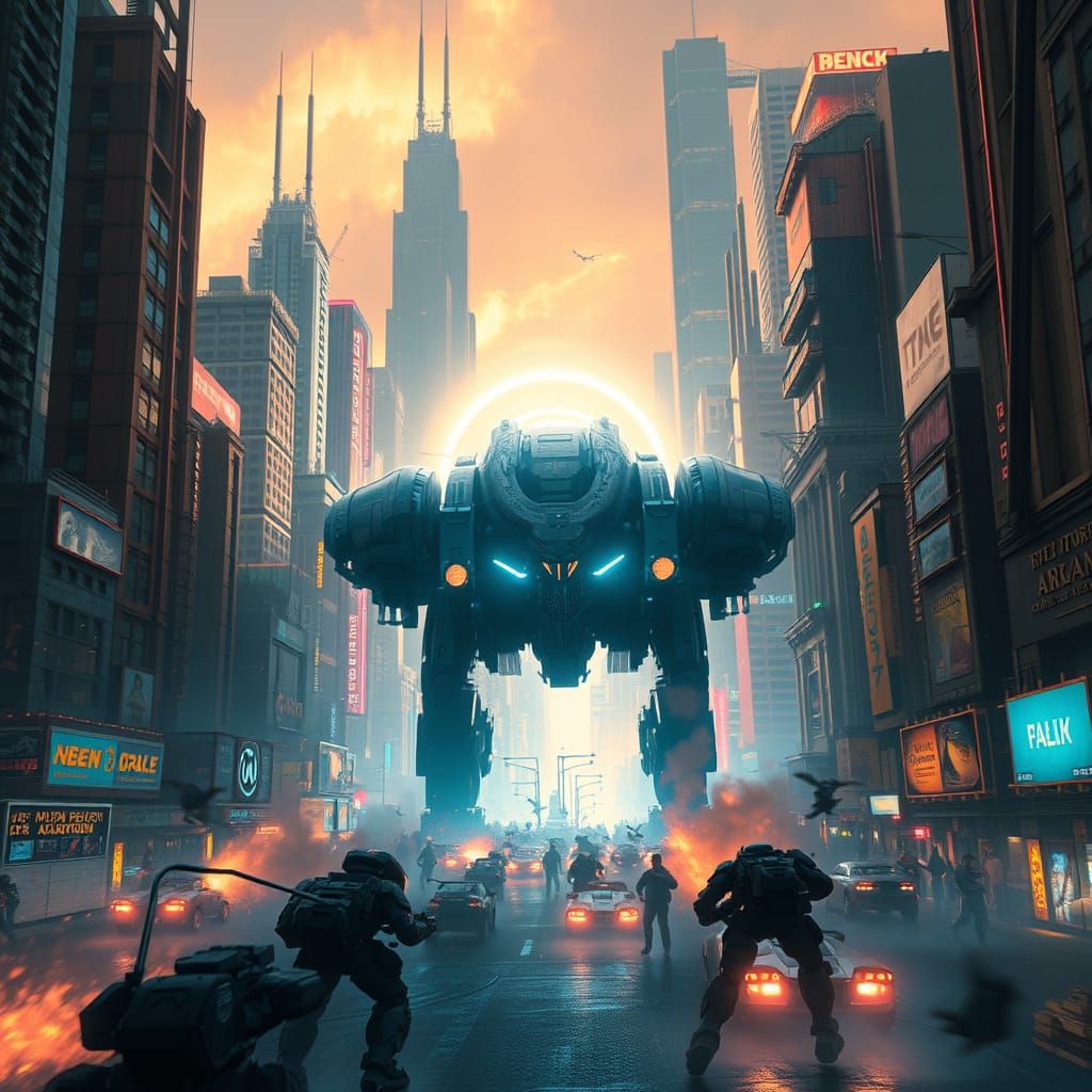 Cyberpunk Metropolis Unleashes Futuristic Fury