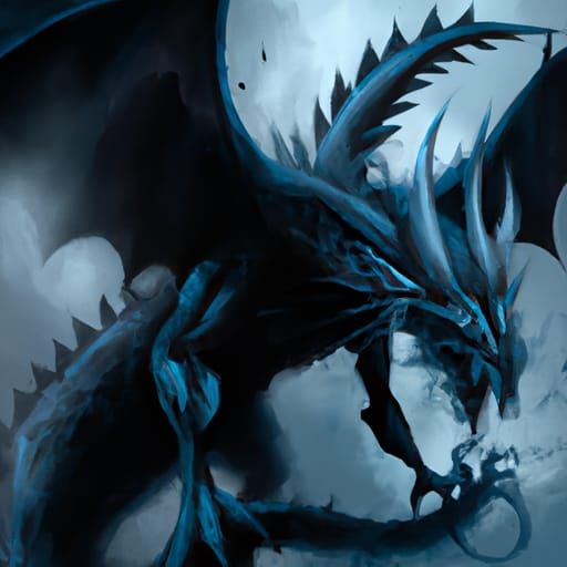 Sinister Dragon Art in Dark Fantasy Style