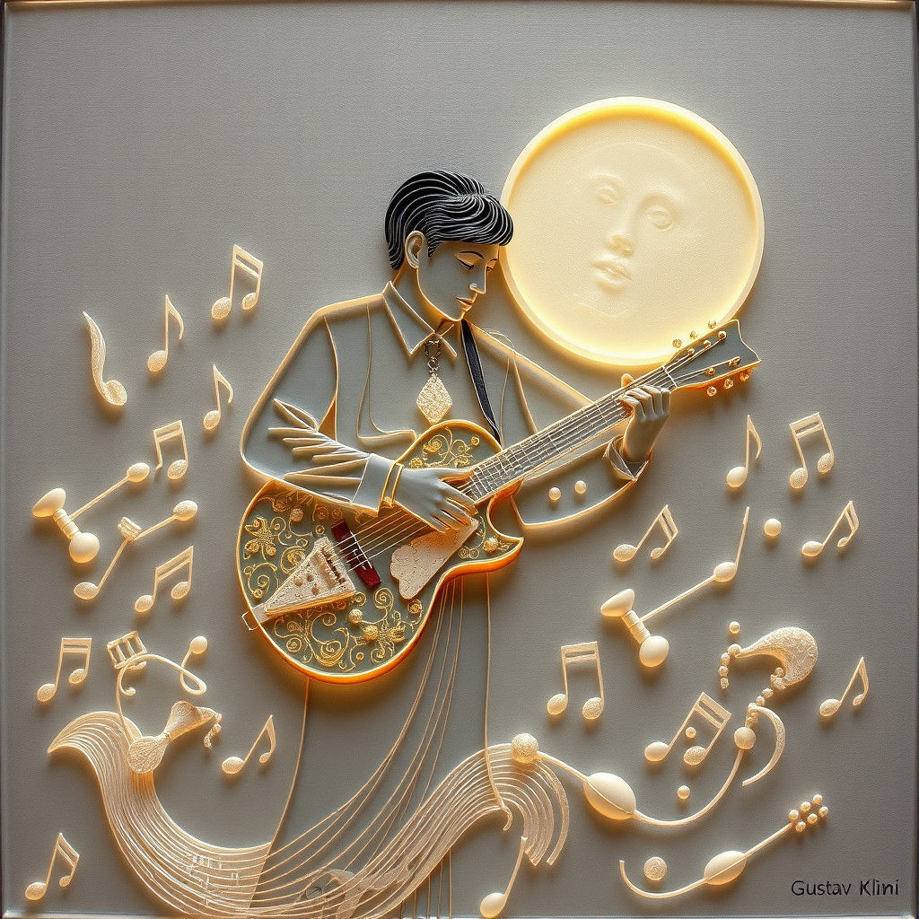 Musical Illustration Inspired by Gustav Klimt