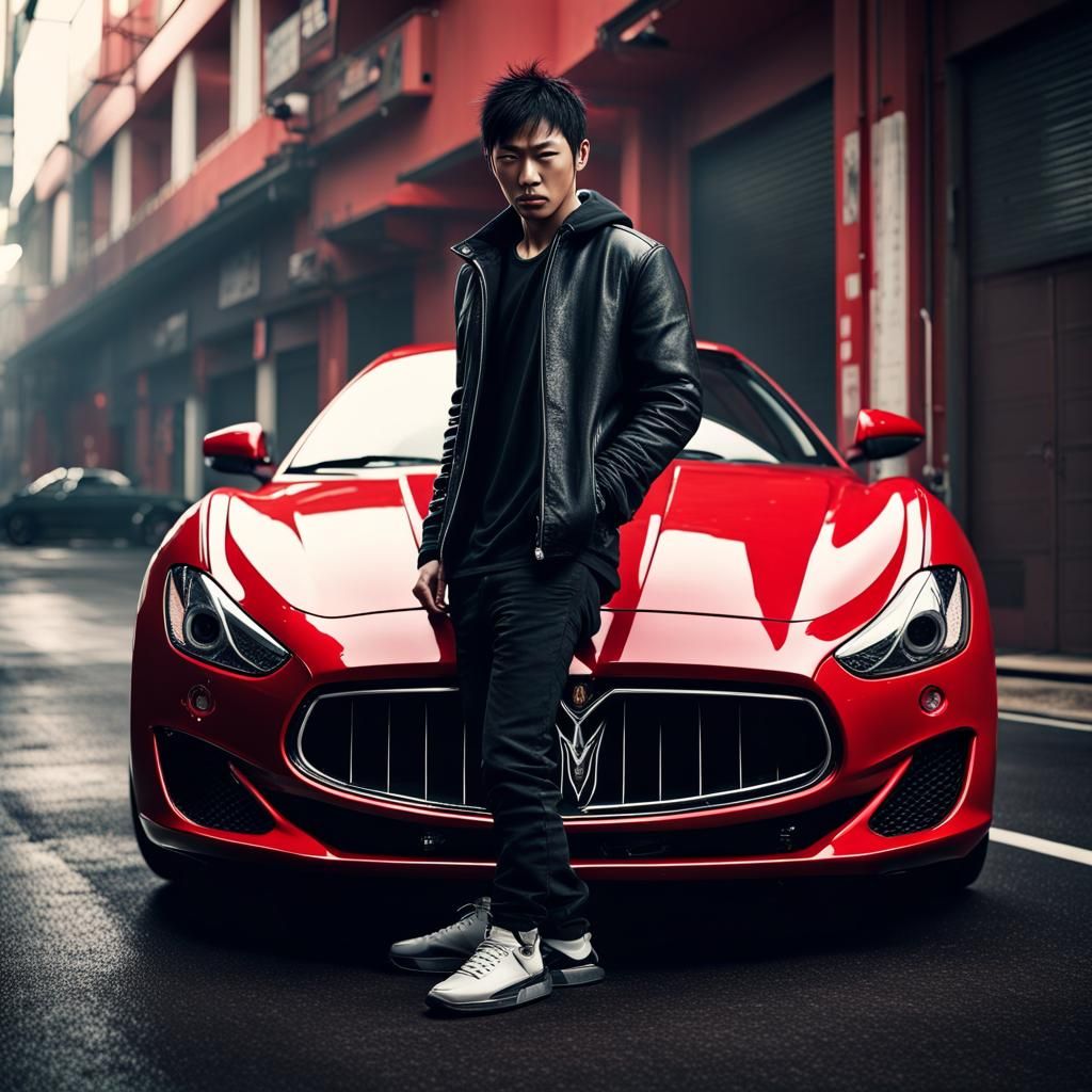 Fierce Street Racer and Red Maserati: Digital Art