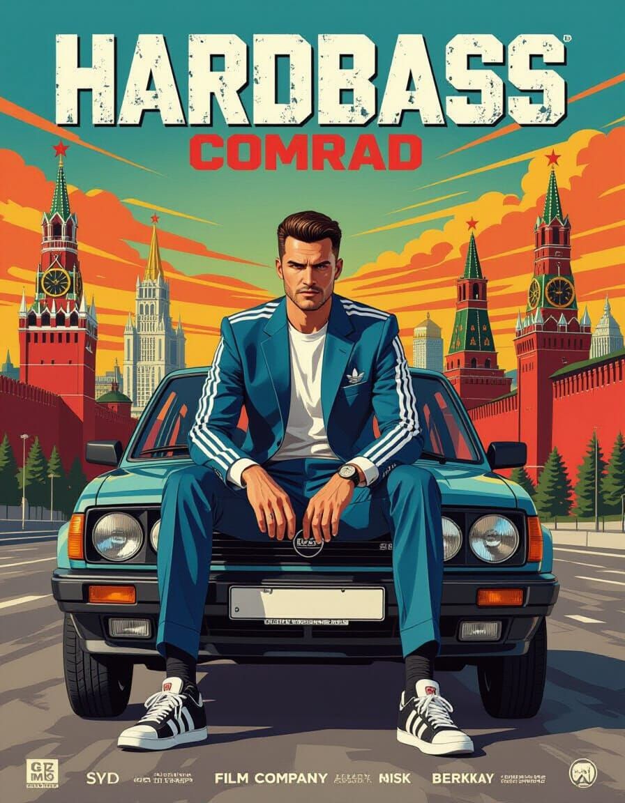 Hardbass Comrad Film Poster in GTA Style