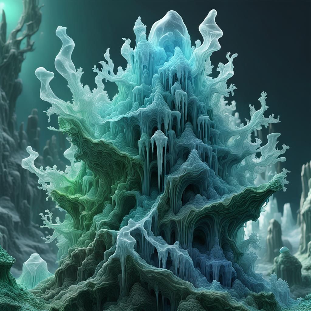 Fractal Ice Ghosts in Detailed Matte Painting