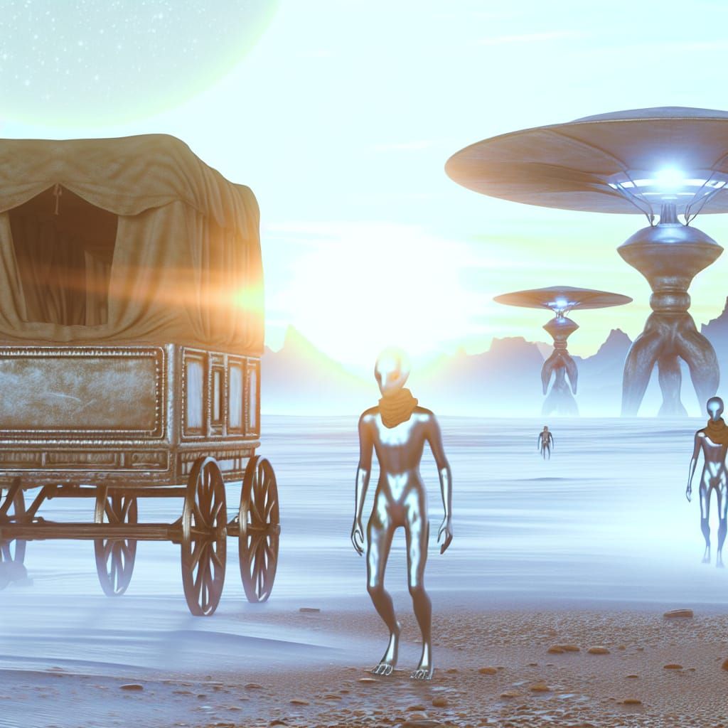 Heliocentric Humanoid Nomads Wander Expansive Valley