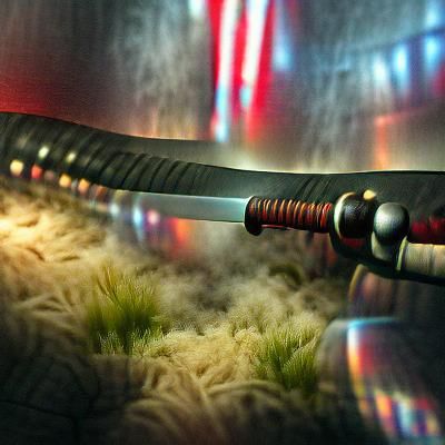 Katana Close-Up with Dramatic Lighting