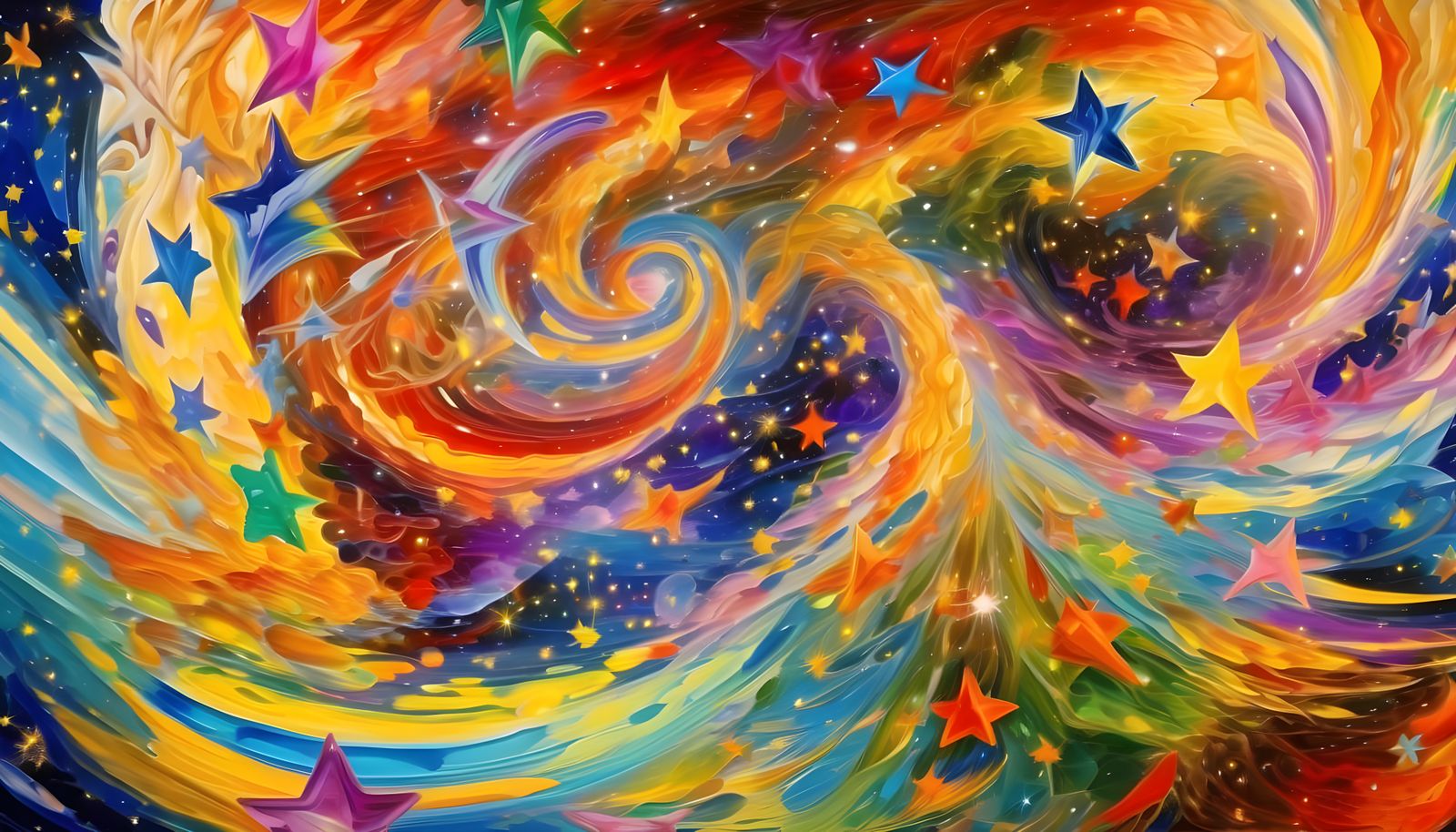 Dreamy Cosmic Vortex of Interconnected Stars