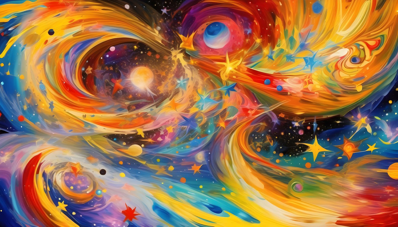 Dreamy Stars Racing in a Surrealist Cosmos