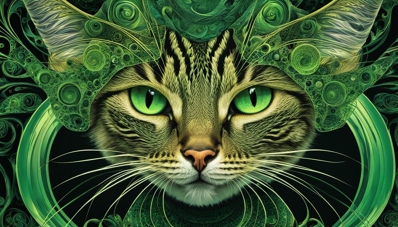 Surreal Catfish Dreamscapes in Funk Art Style