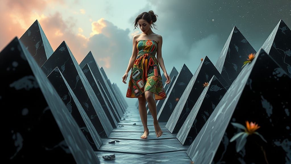 Vibrant Kitchen Goddess in a Dreamlike Oil Painting