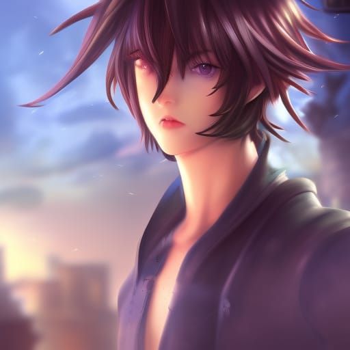 Hunky bee in cute realistic anime style (I misspelled honey and I autocorrected to hunky...)