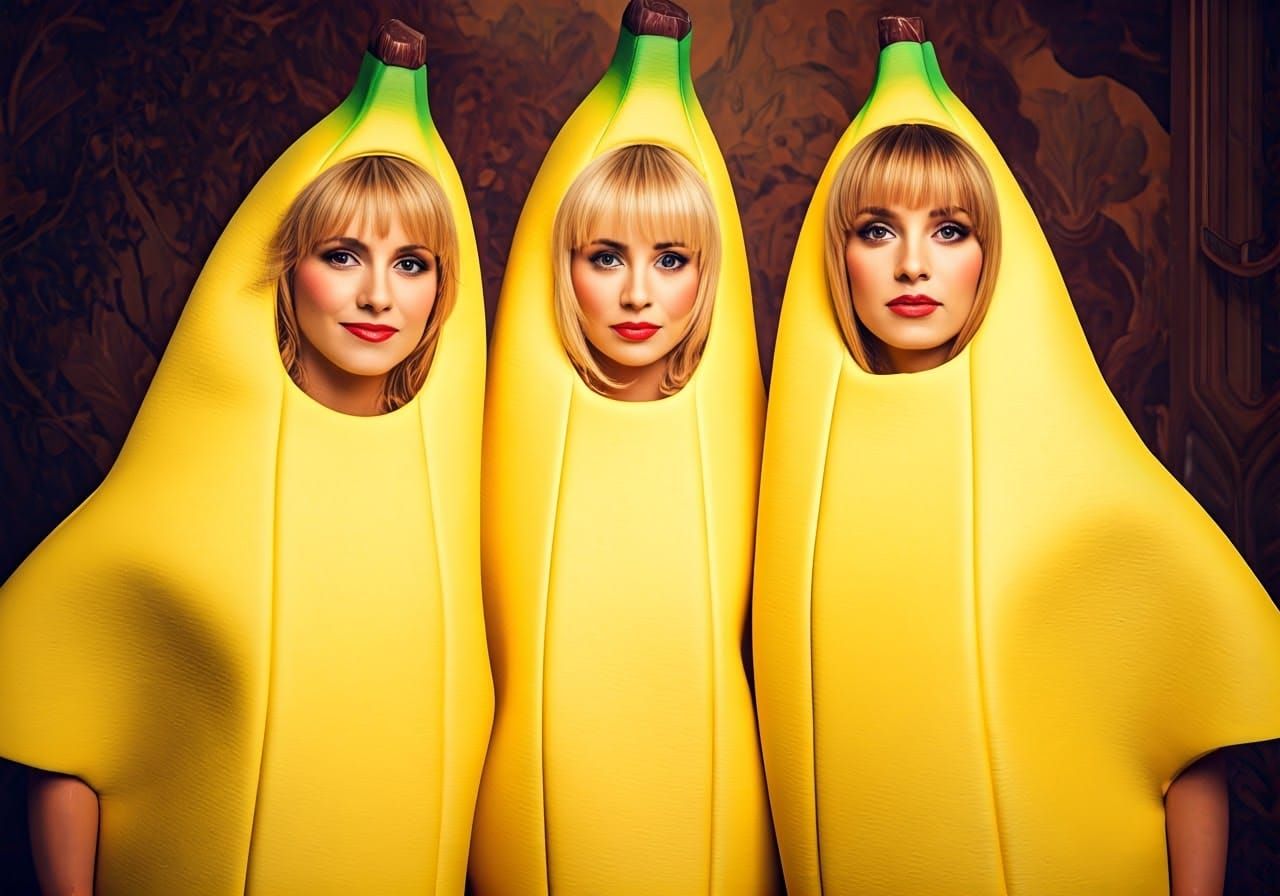 Bananarama in Banana Costumes, Professional 80s Photography