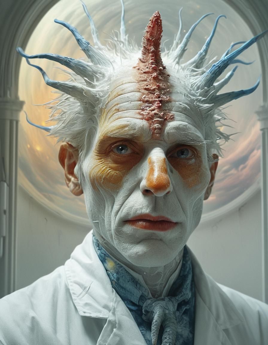 Surreal Portraits in Pristine White Laboratory