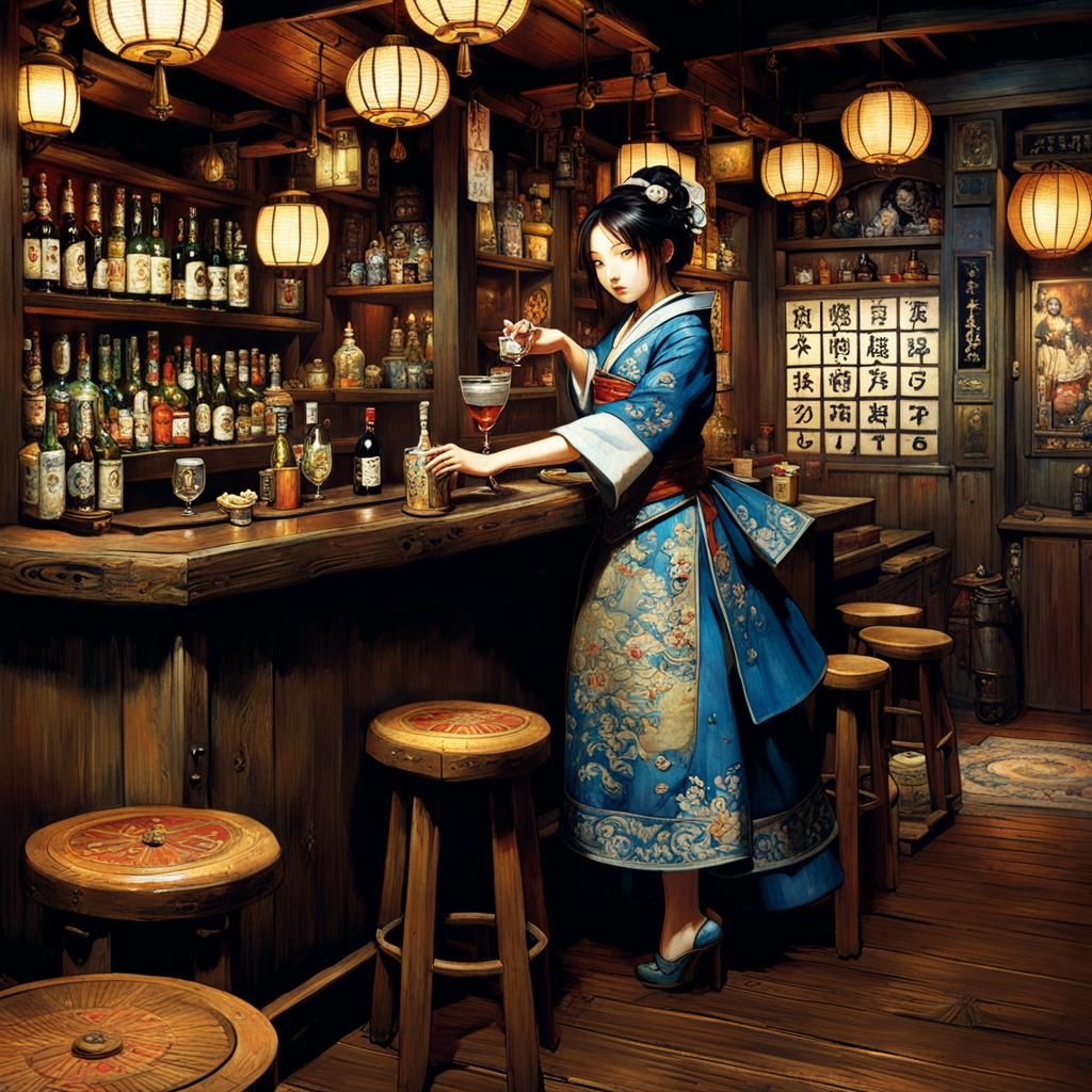 Bar tender Japanese tavern