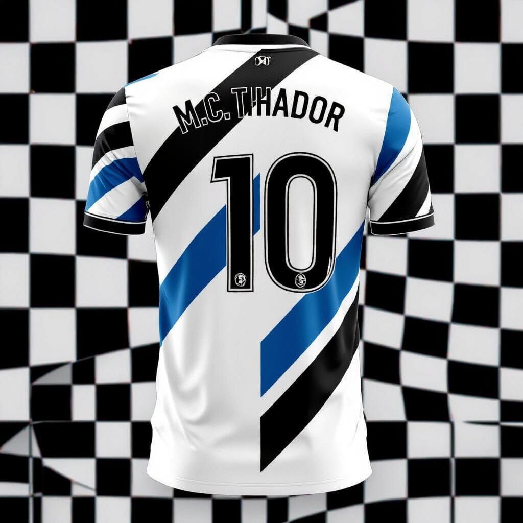 Modern Soccer Jersey with Diagonal Stripes