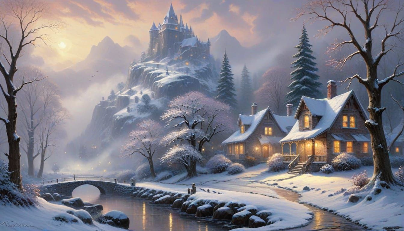 Ethereal Winter Memory in Fantasy Style