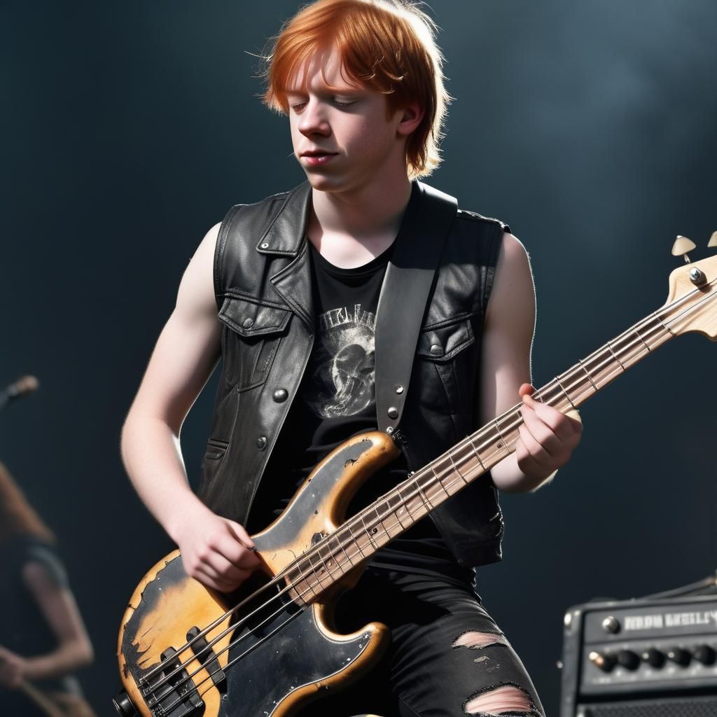 Ron Weasley as Metal Rocker: Ultrarealistic Photo