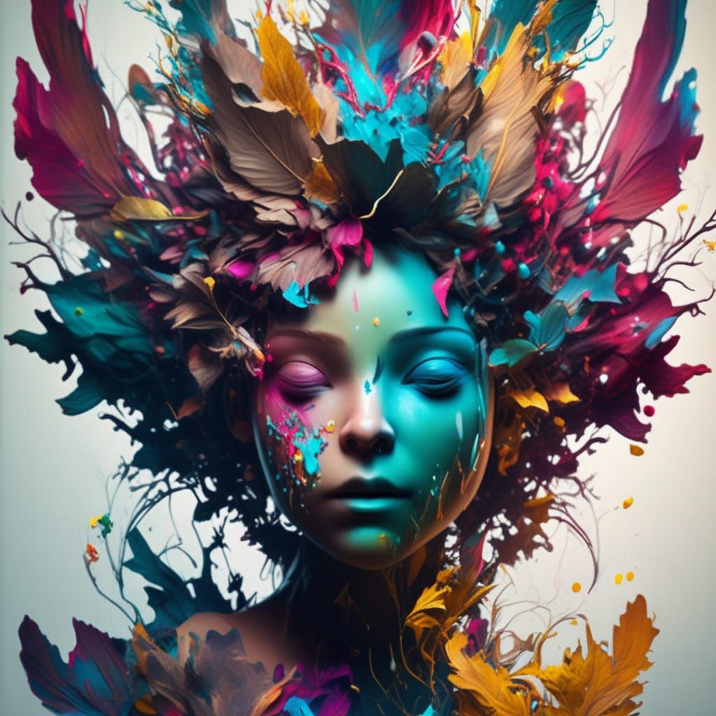 Enchanting Fairy in a Colorful Forest, Splash Art