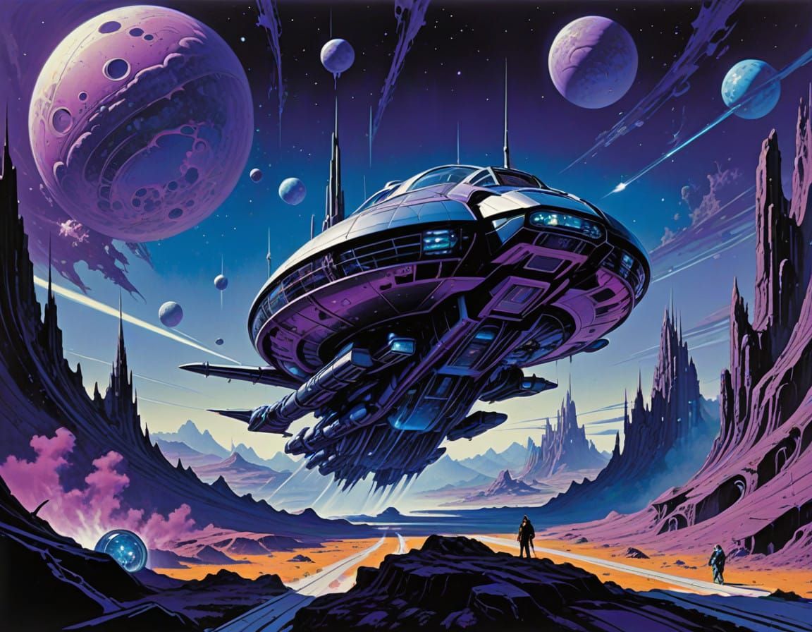 Vibrant Cosmic Explosion in Futuristic Style