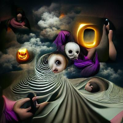 Surreal Occult Symbols in Digital Illustration