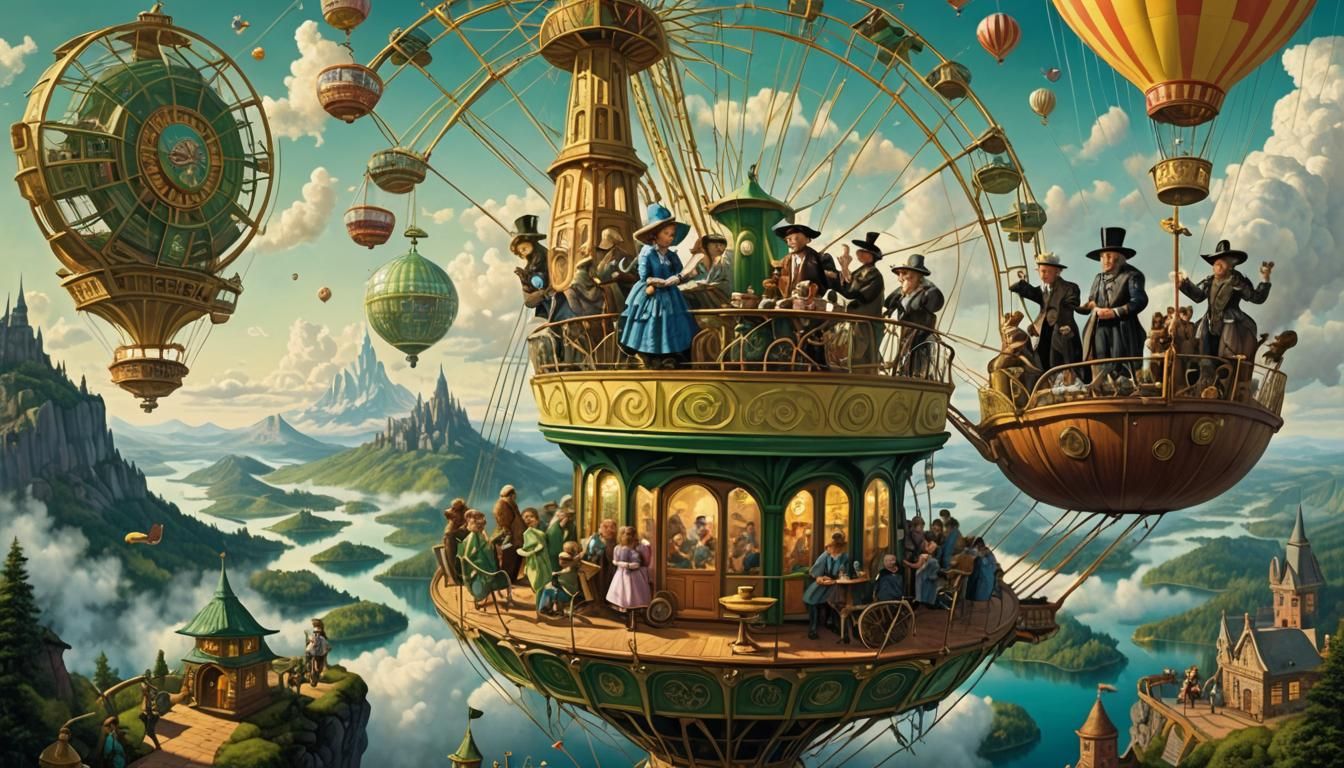 Fantastical Tea Party in Floating Teapot