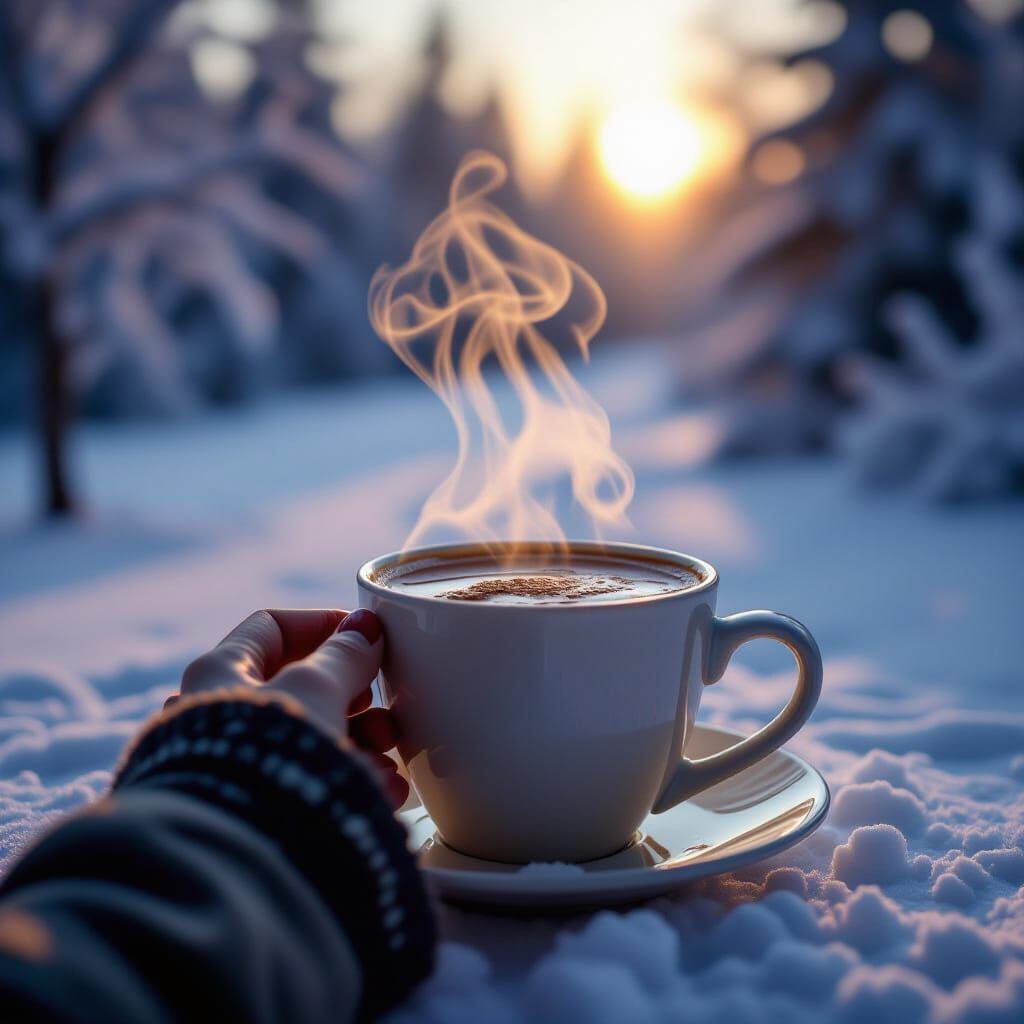 Frosty Morning Hot Chocolate Steam