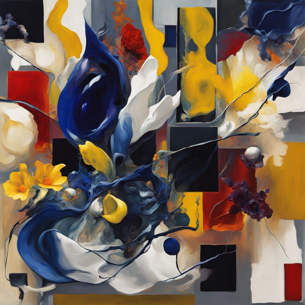 Flowery Still Life - Echo of Mitchell, Dream of Anadol