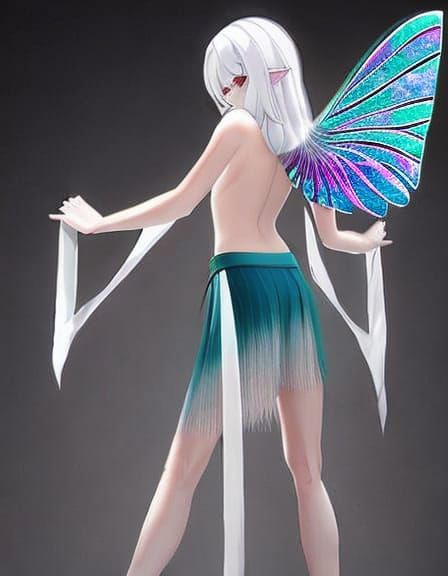 Detailed Fairy Wings Portrait in Fantasy Art Style