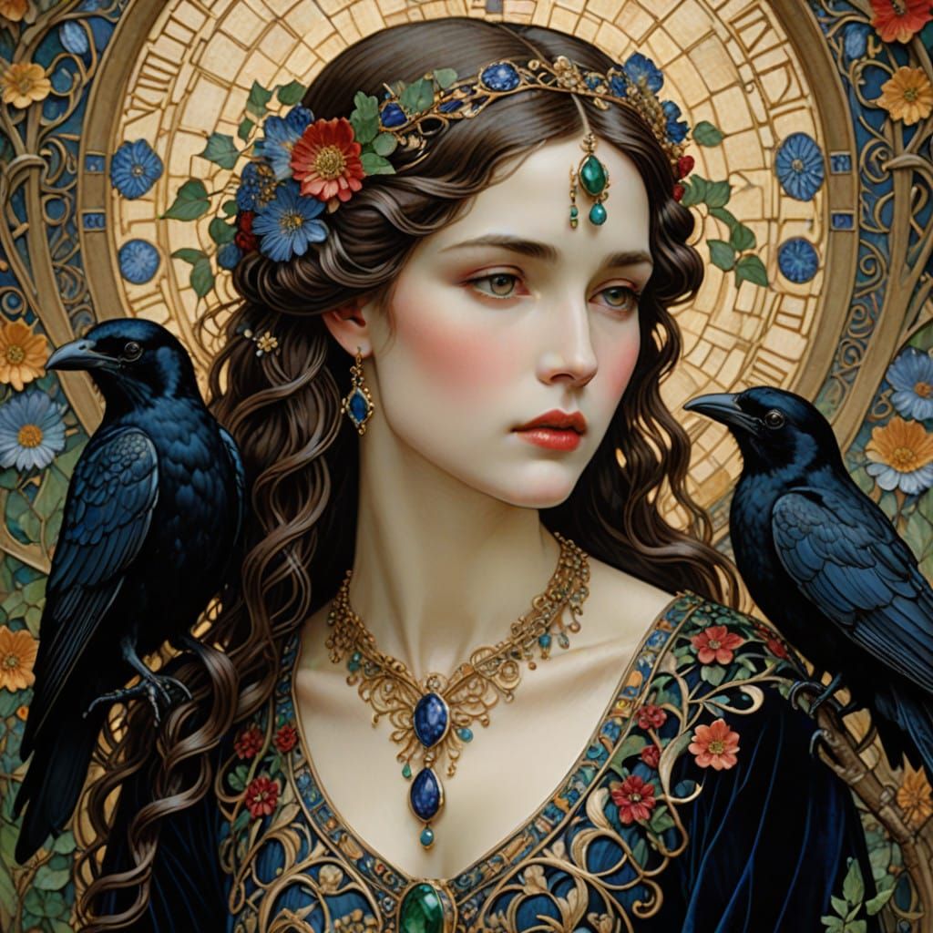 Ethereal Beauty in Lavish Medieval Splendor