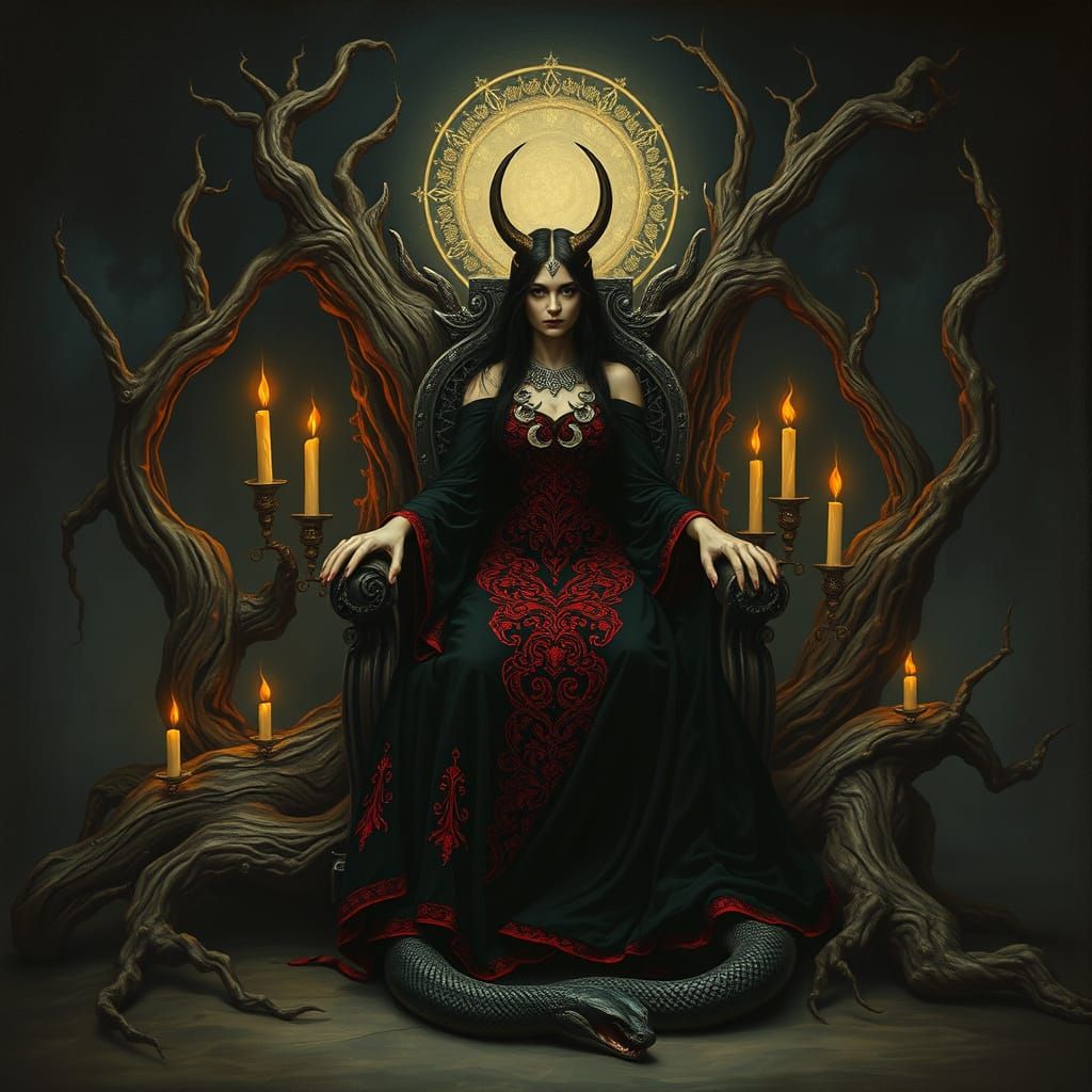 Lilith Goddess of the Night in Dark Surrealism