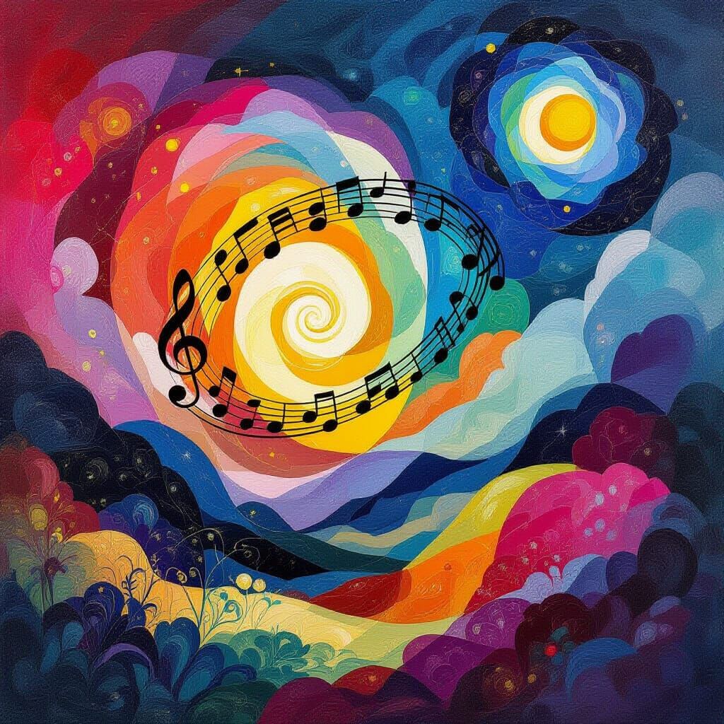 Symphony Visualized as Vibrant Gouache Paintings