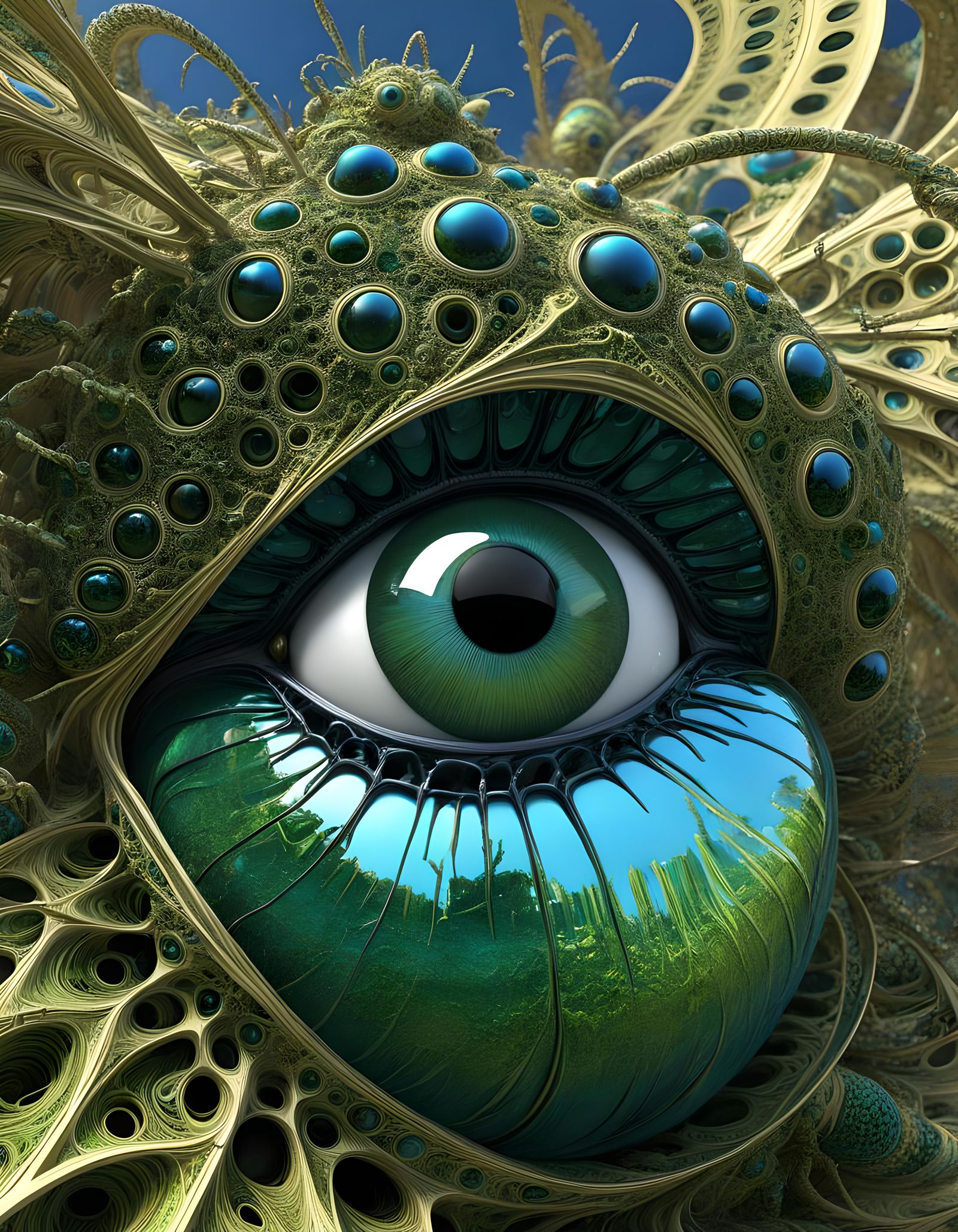 Locusts Feast on Eyeballs in Fractal Geometry