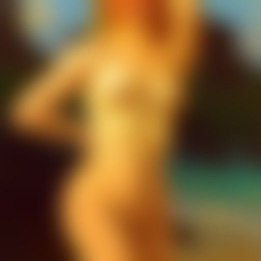 Swedish Woman on Beach in Art Nouveau Style