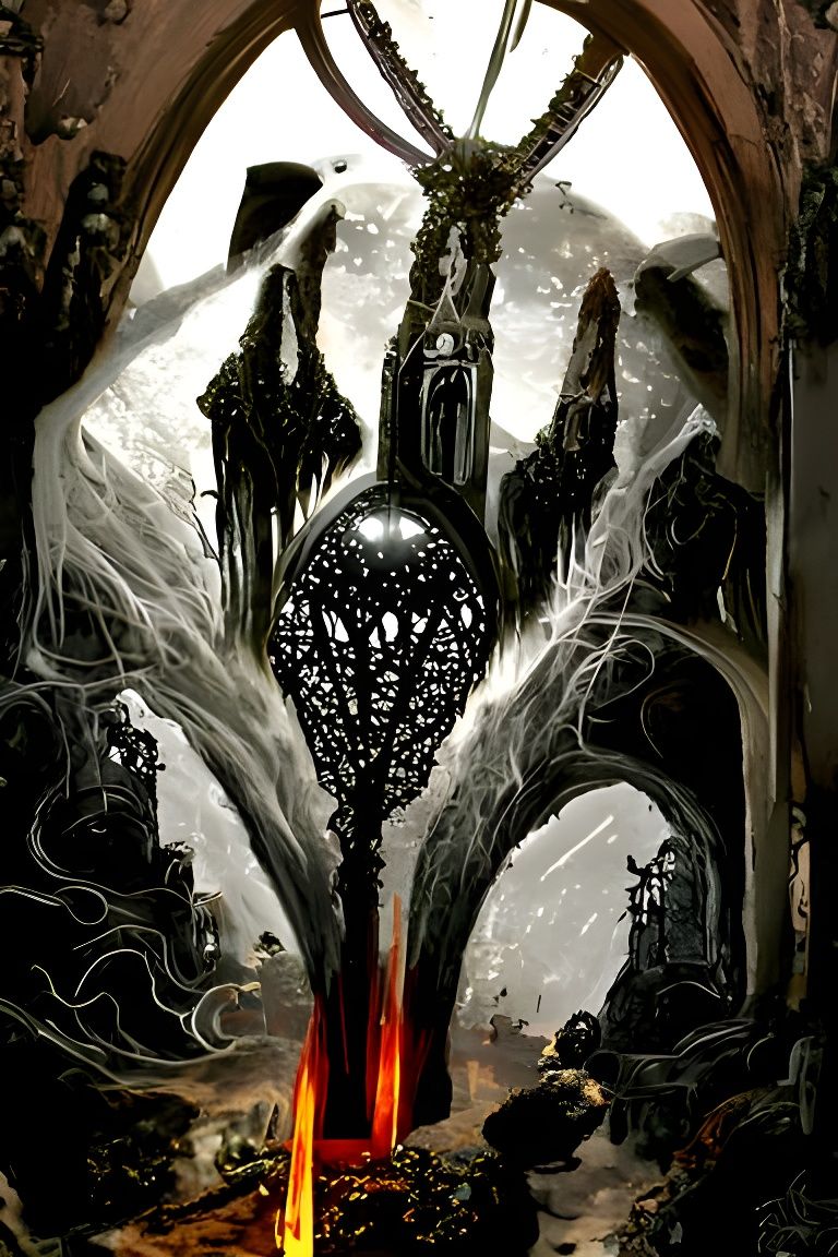 Gothic Portal to a Realm of Black Stars